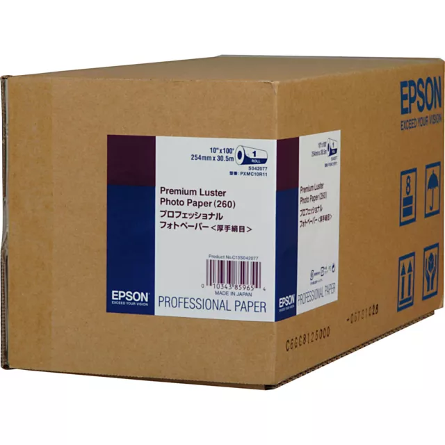 Epson Premium Luster Photo Paper 260 | 10" x 100' - Roll