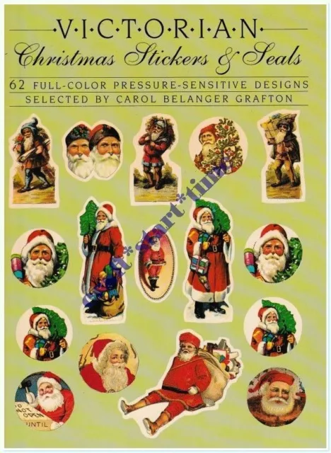 DOVER PUBLICATIONS VICTORIAN CHRISTMAS STICKERS and SEALS 62 full-colour designs