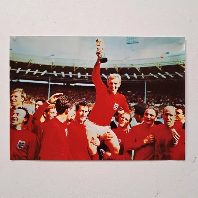 Bobby Moore 1966 England World Cup Wall Poster 23"x16" Very Good