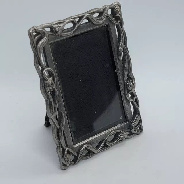 Vintage Brass Bronz Photo Photo frame Beautiful Flowers Heavy Korea
