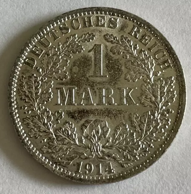 1 Mark - Wilhelm II. Typ 2 - kleiner Schild - 1914 -A-A