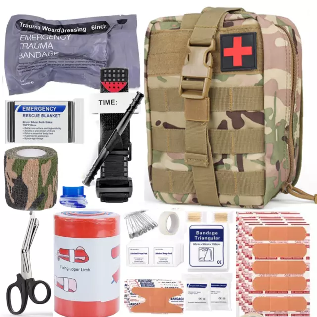 Tactical First Aid Kit Medical Molle Rip Away EMT IFAK Survival Pouch Bag 37PCS