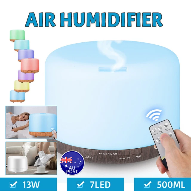 Electric Air Diffuser Humidifier Aroma Oil Led Night Light Up Home Relax Defuser
