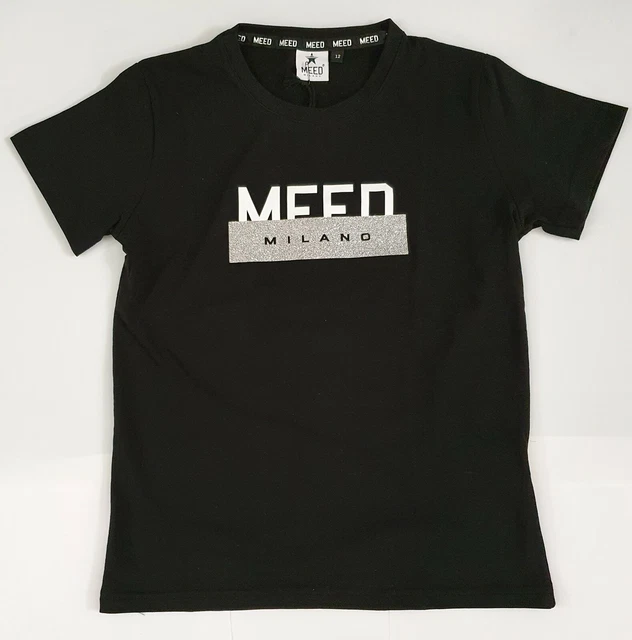 T SHIRT DA Bambina A Maniche Corte Cotone Nera 12 Anni Maglia Maglietta Ragazza EUR 4,95 - IT - 9