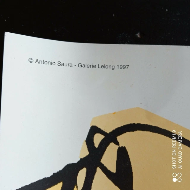 Affiche Officielle Roland Garros 1997 – Antonio Saura – NEUVE – France