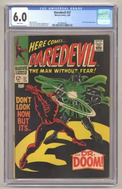 Daredevil 37 (CGC 6.0) Doctor Doom appearance Gene Colan 1968 Marvel Comics N280