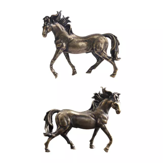 Pferdestatuen Tierskulptur Dekoration Desktop Kupfer Handwerk Home Souvenirs