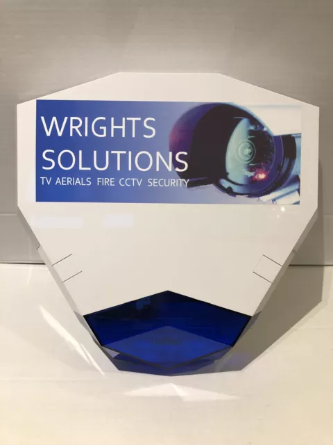 Caja De Alarma Visonic Maniquí Led Azul Intermitente. Flasher Con Batería De 10 Años