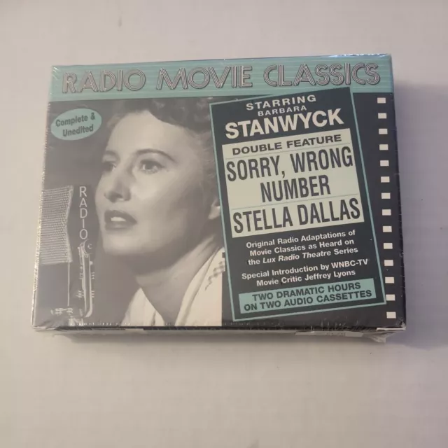 RADIO PELÍCULAS CLÁSICAS PERDÓN NÚMERO EQUIVOCADO STELLA DALLAS Dos CASETES NUEVOS Stanwyck