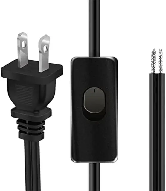Cable de enchufe premium, cable de lámpara con botón de interruptor, cable de alimentación, reemplaza la luz