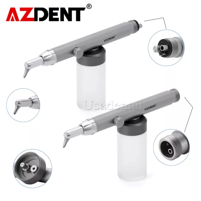 Dental Alumina Air Abrasion Polisher Sandblasting Gun Micro Blaster +Water 2/4H