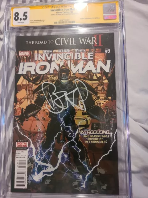 Invincible Iron Man #9 CGC 8.5 Key 1st Full Appearance Riri Williams Signed