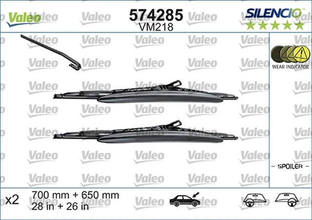 Wischblatt Scheibenwischer SILENCIO CONVENTIONAL SET VALEO 574285 für 3A 3H 307
