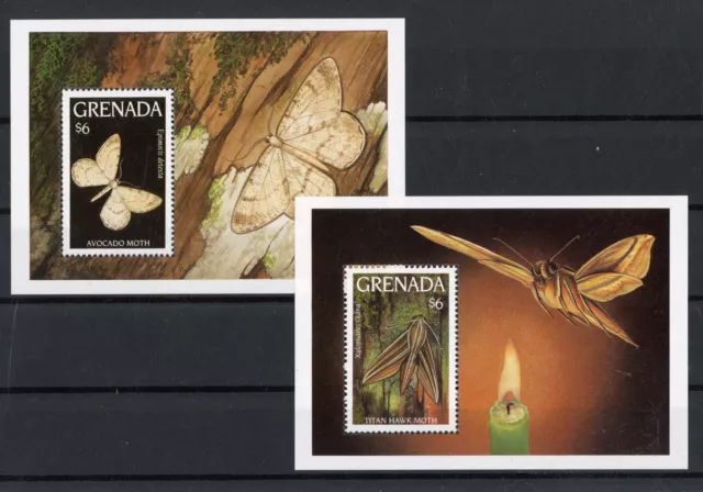 [PV666] Grenada : Butterflies - Good Lot 2 Very Fine MNH Sheets