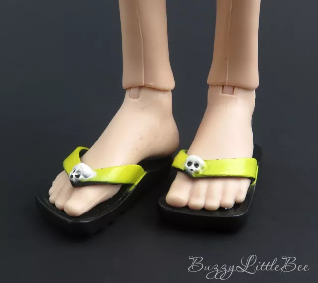Monster High Doll Jackson Jekyll Gloom Beach Yellow Flip Flops Sandals Boy