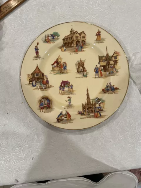 Royal Winton Grimwades Old English Markets Can. Rd. 1952 Dinner Plate 10"