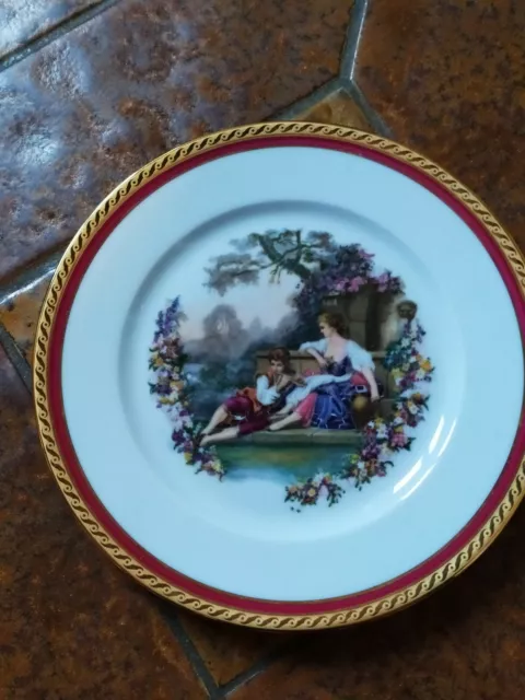 ancienne assiette porcelaine Limoges France - Fragonard