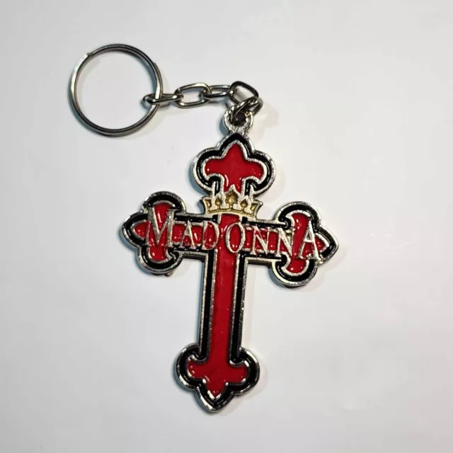 MADONNA Celebration Tour cross Metal Key Chain Mexico MDNA Like A Prayer red