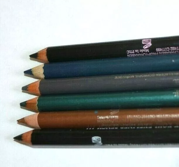 Safran Eyeliner Bleistift weich Kohl Kajal Augenfutter ALLE FARBEN GLITZER NEONS