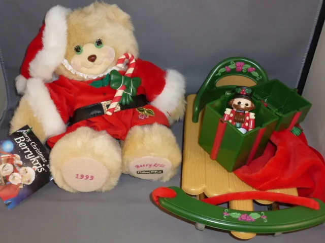 Fisher Price Briarberry berryKris Kris Christmas bear sled toys set