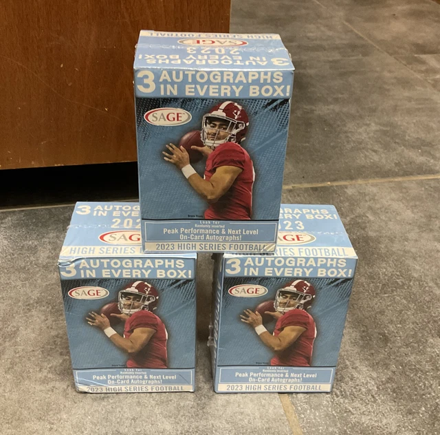 LOT OF 3 2023 SAGE HIGH Series Football Factory Sealed Blaster Box! 3