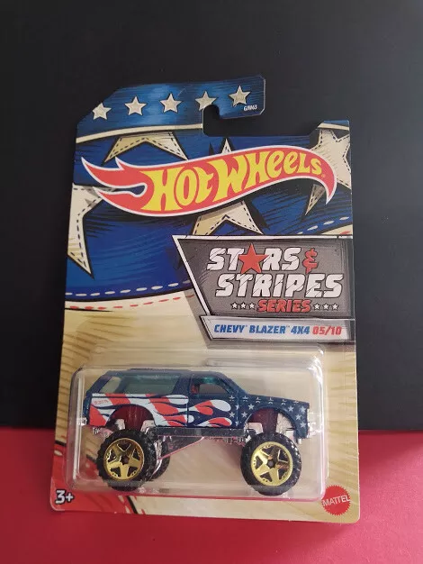 Hot Wheels - Stars & Stripes - Chevy Blazer 4X4 - Long Card - 8386