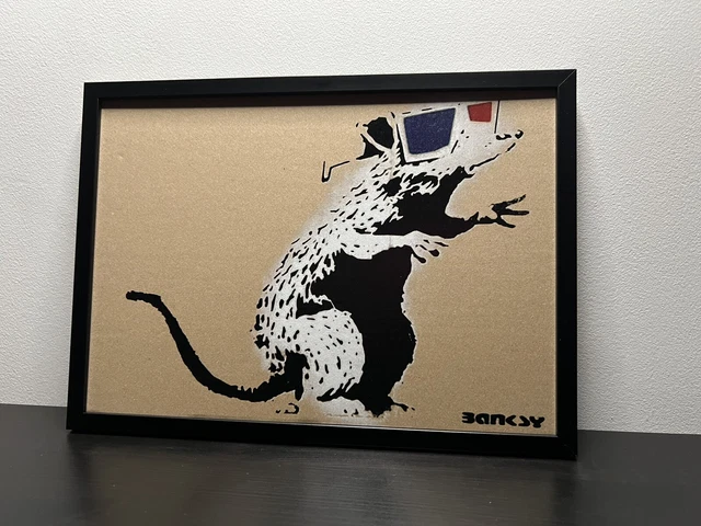 BANKSY (1974 - ) ( d'aprés ) PochoirLE RAT PEINTRE