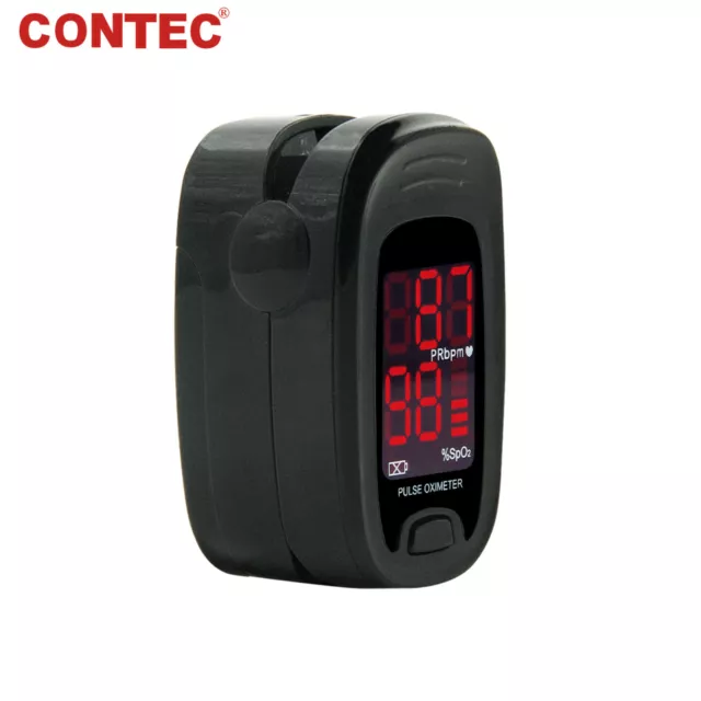 CONTEC CMS50M LED Finger Pulse Oximeter SpO2 Sensor Blood Oxygen Monitor + Pouch