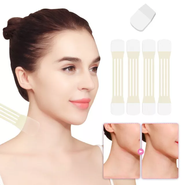 4Pcs Invisible Neck Lifter Bandage With 20 Lift Patch Anti Wrinkle Tape