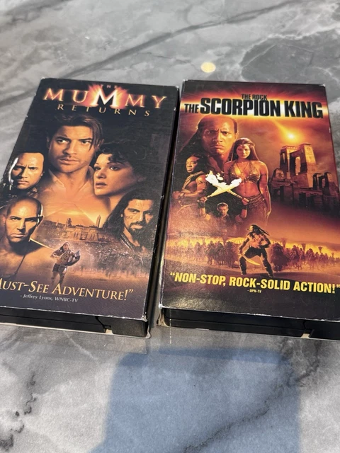 THE MUMMY RETURNS & The Scorpion King VHS Lot Brendan Fraser The Rock ...