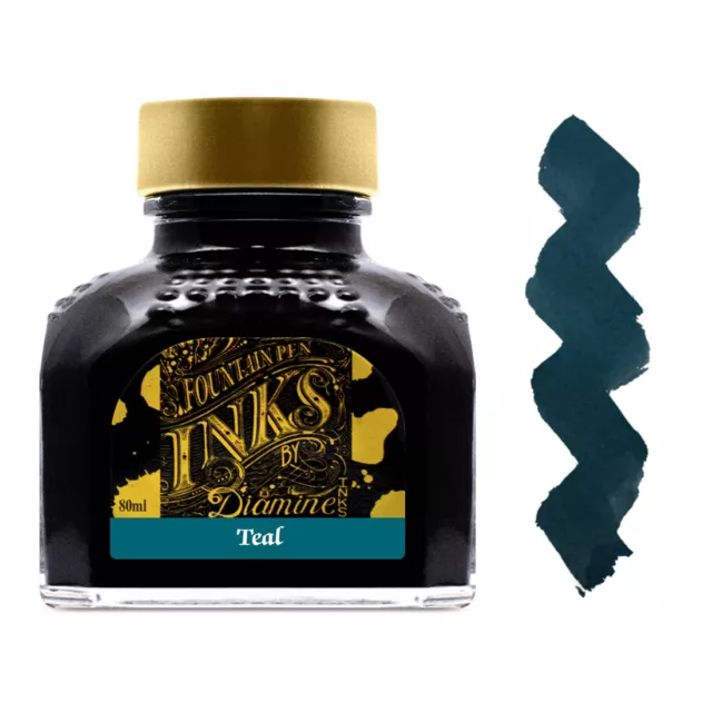 Diamine Ink Bottle 80ml - Teal - NEW