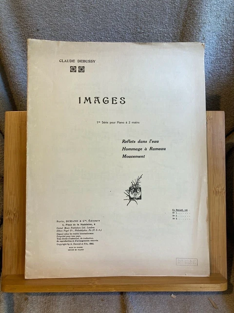 Claude Debussy Images 1re série partition piano éditions Durand