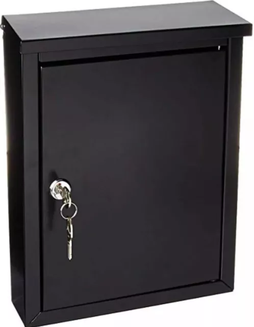 Architectural Mailboxes Chelsea Locking Wall Mounted Mailbox Black.