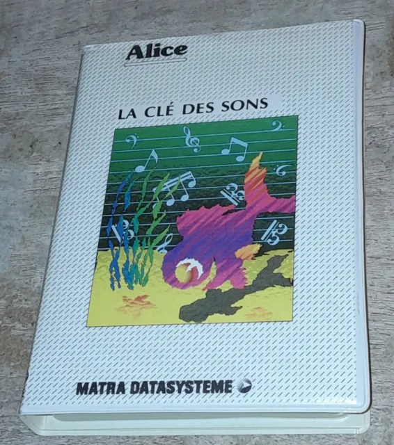 RARE JEU cassette "LA CLEF DES SONS"/MATRA/1985/ALICE 32/ALICE 90 époque IBM