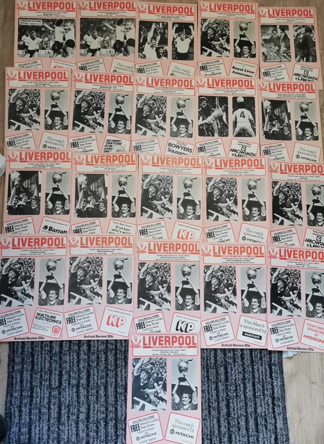 LIVERPOOL FC COMPLETE Home League Programme Collection 1980/81 ...