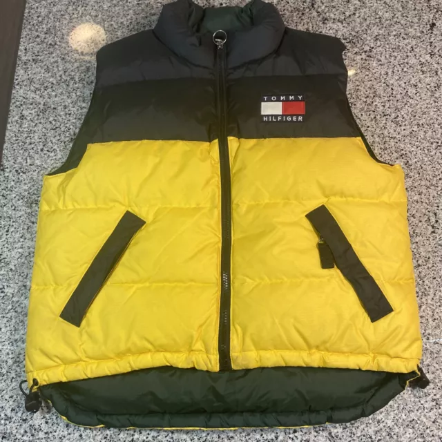 Tommy Hilfiger Puffer Down Vest Men’s Large Y2K Vintage 90’s