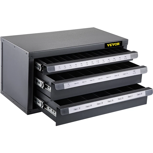 VEVOR Three-Drawer Tap Dispenser Cabinet for Metric Size 3-24 mm