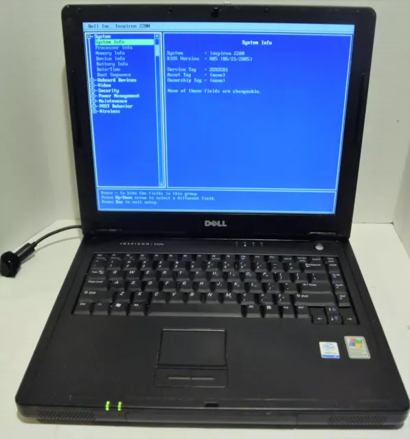 Dell Inspiron 2200 14.1'' Notebook (Intel Celeron M 1.50GHz 256MB NO HDD)