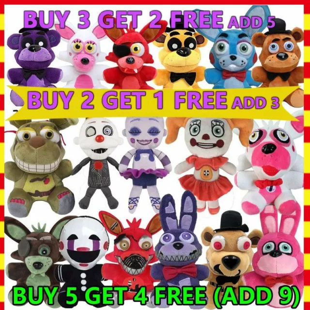 25cm Golden Freddy Foxy, Bonnie Chica, Sister Location Fnaf Plush