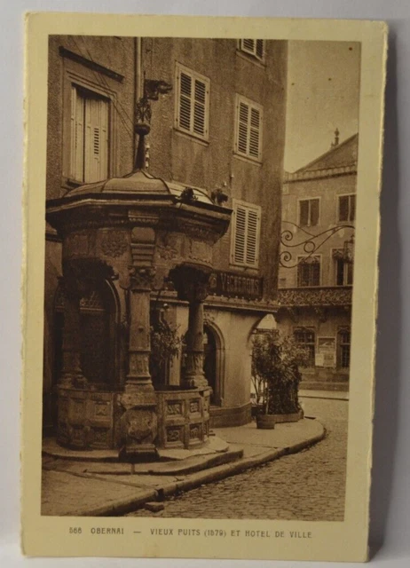 Obernai vieux puits - carte postale CPA10