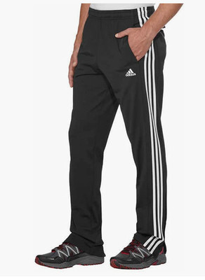 essentials warm up tapered 3 stripes track pants