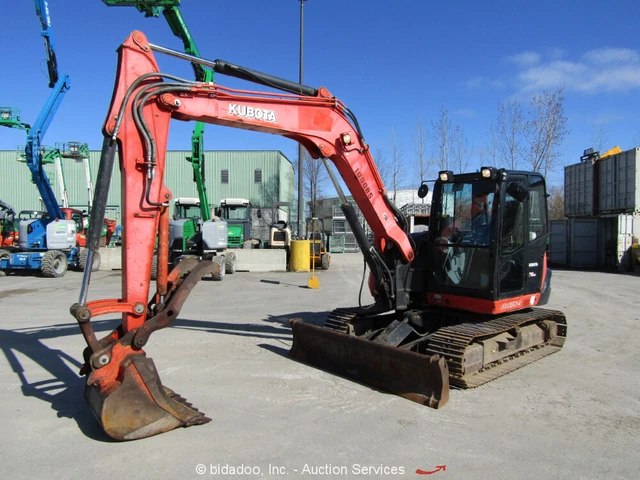 2014 Kubota KX080-4 Mini Excavator Hyd Thumb Aux Hydraulics Bucket Cab bidadoo