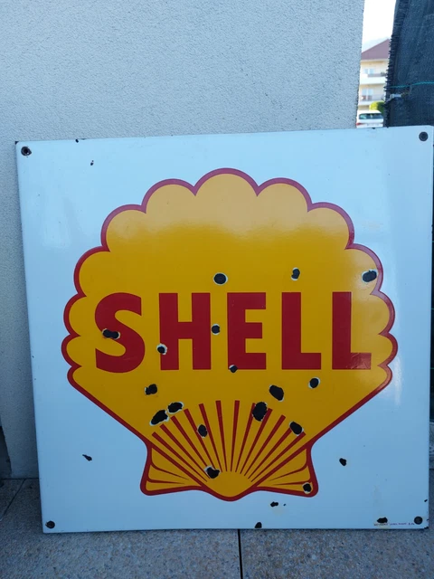 Plaque emaillee Shell 70×70cm Payement Par Cheque Ou Virement