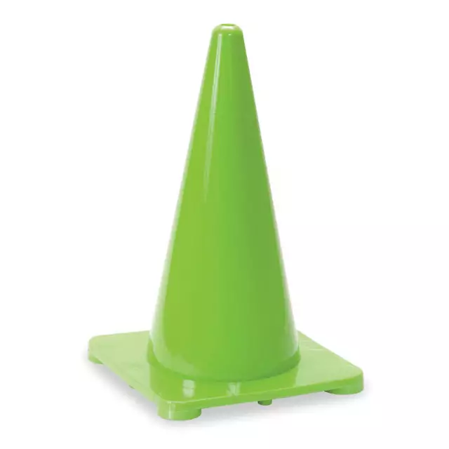 GRAINGER APPROVED 1YBW8 Traffic Cone,18 In.Green