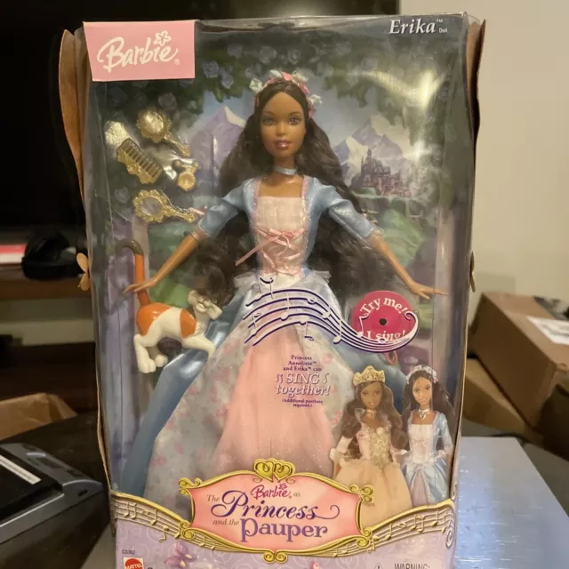 Rare Barbie as the Princess and the Pauper Erika Singing Doll C3362 Mattel 2004