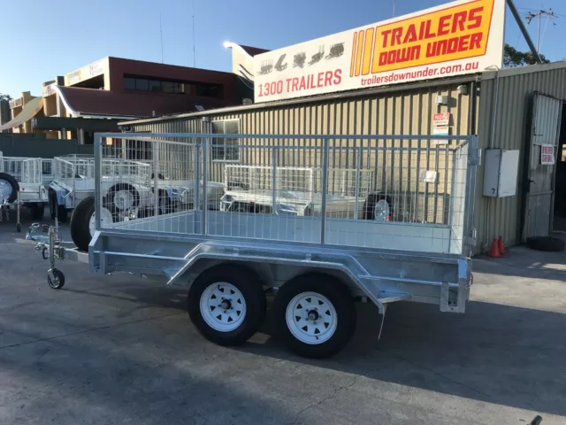 10x6 CAGE TRAILER | GALVANISED | 900mm CAGE | FULL CHECKERPLATE | SPARE & JOCKEY
