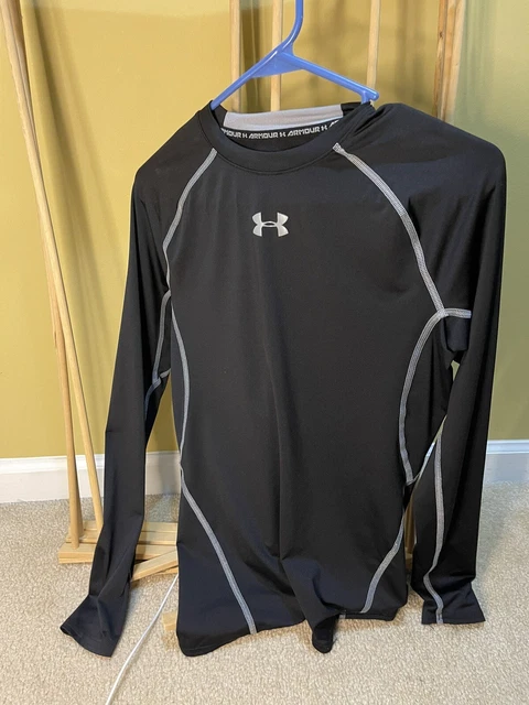 UNDER ARMOR BOY'S HEATGEAR COMPRESSION SHIRT Medium Black Used