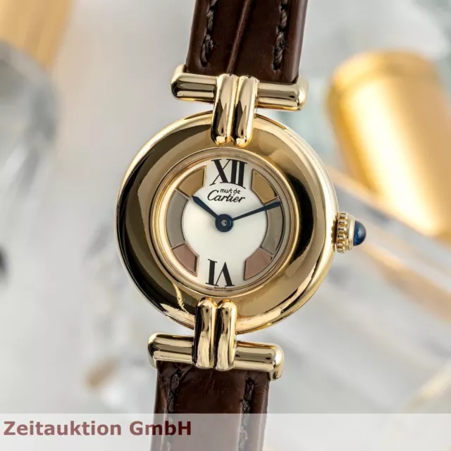 Cartier Vermeil Must De Cartier Trinity Dial 925 Silber Damenuhr Ref. 590002