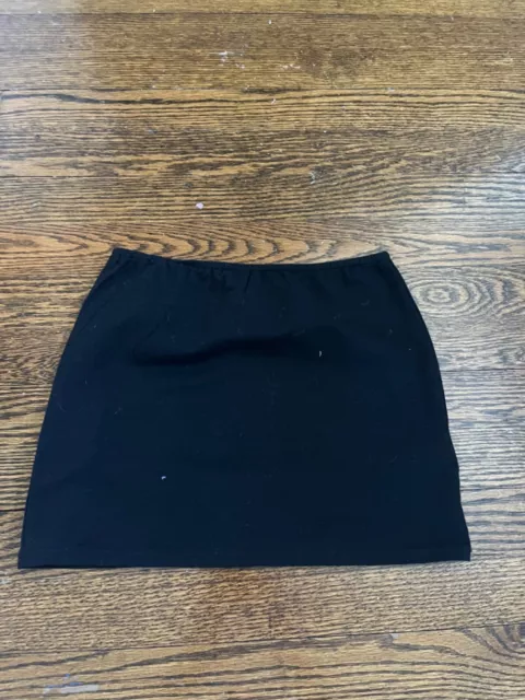 Edikted black aisha low rise mini skirt xs