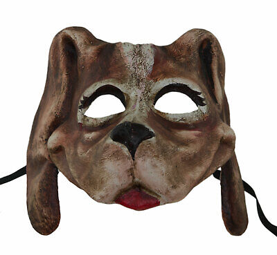 Mask from Venice Dog Handmade IN Paper Mache Fancy Dress Luxury 1700 V46